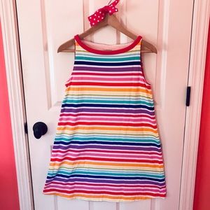 Lands’ End Colorful Striped Sun Dress